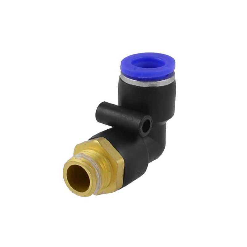 sourcingmap 13mm Male Thread to 10mm Push in Fitting Elbow