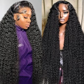 Deep Wave Lace Front Wigs Human Hair Wigs for Black Women 13x4 HD Lace Front Wigs Human Hair Pre Plucked Wet And Wavy Lace Front Wigs Human Hair 13x4 Lace Front Wigs Human Hair 28 Inch 180% Density