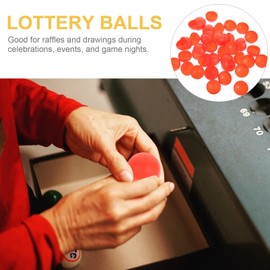 MAGICLULU Pack of 25 Lotto Balls Made of Plastic Hollow Balls for Activities, Diameter for Tombola, Game Evenings and Celebrations, Bright Red