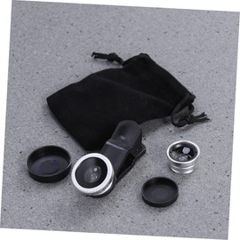 OSALADI 2pcs 3 1 3-in-1 Wide Angle Macro Fisheye Clip-on Phone Camera Lens 0.67x for 6s/6 2/1 3/2 for Landscape Macro Shots
