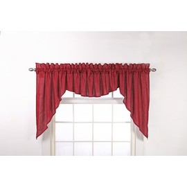 Renaissance Home Fashion Stylemaster Emery 3-Piece Lined Swag Set, 116-Inch by 36-Inch, Burgundy