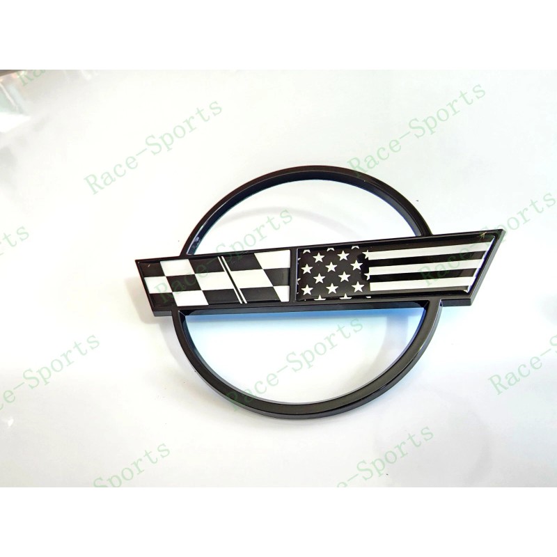 AUTO 2PC Black Front Nose Rear Gas Lid Cross US