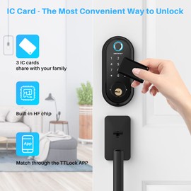 IC Cards for Smart Door Lock, SMONET 13.56MHz RFID Key Fob for TTLock Smart Deadbolt, Keyless Entry Contactless Key, 3Pcs