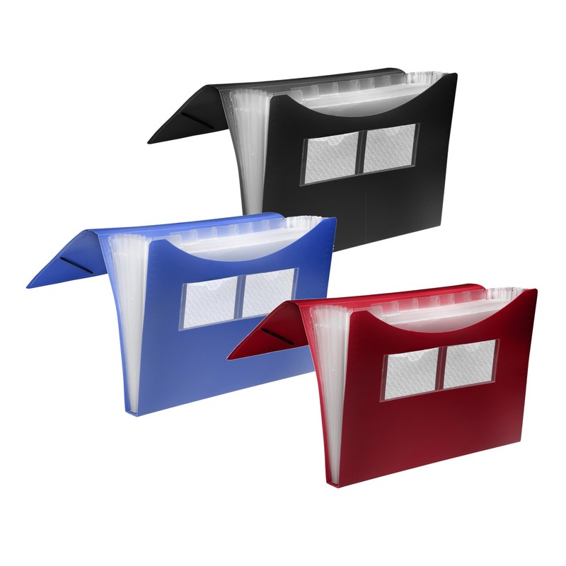 FolderSys 70005-88 Expanding Folders 7 Compartments Bordeaux