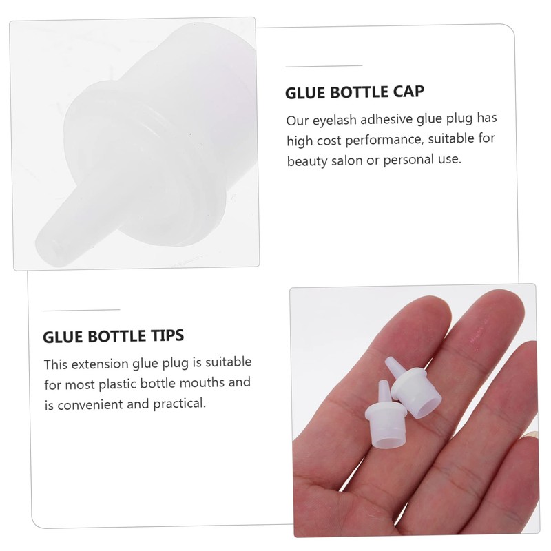 MERRYHAPY Eyelash Glue Bottle Tips 100pcs Glue Replacement for False