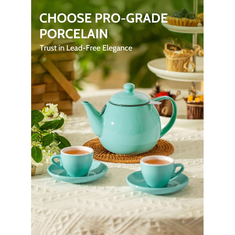Sweese Teapots for Tea, 27 oz Porcelain Tea pot with