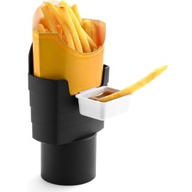Gxdamxz Pommes Halterung Auto, Frites Becherhalter mit Soßenhalter Set für Jede Art & Größe von Lüftungsöffnungen, Fries Holder Car