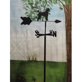 The Lazy Scroll Poodle Garden Style Weathervane Wrought Iron