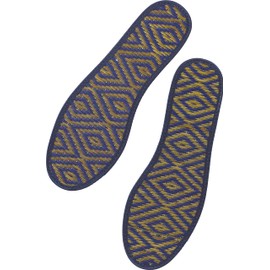 Japanese Traditional Organic Igusa Insoles, Smooth Sweat-Absorbing Deodorant Non-Slip Breathable Insoles Made of Igusa (Japanese Soft Rush Grass) (US Size 11, 29-29.5cm, Blue)