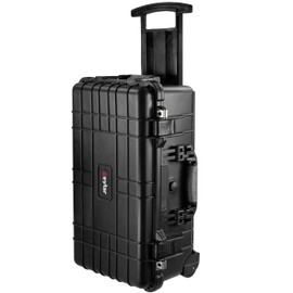 Eylar 22" Carry-On Travel Roller Gear, Camera, Drones, Tools, Equipment Hard Case Waterproof with Foam Black