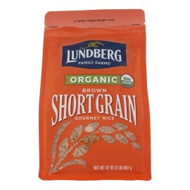 Lundberg Heirlooms Rice Organic Brown Short Grain Gluten Free 32 oz (Pack of 6)