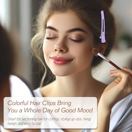 10-Pack Professional Styling Hair Clips, Anti-Slip Silicone-Banded Duck Bill Hair Clips, Colorful Aluminum Salon Cutting Clips for Hairdressing, Women, Men