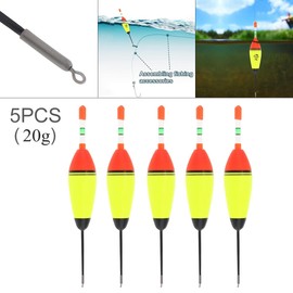 OriGlam 5pcs EVA Foam Floats - Fishing Bobbers for Pike, Perch, Carp, Bass (20g)