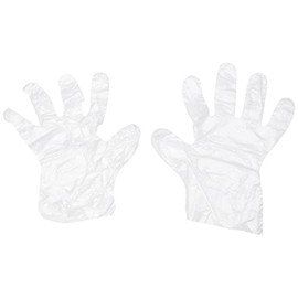 Disposable Smooth Polythene Gloves - Pack of 100 - Large