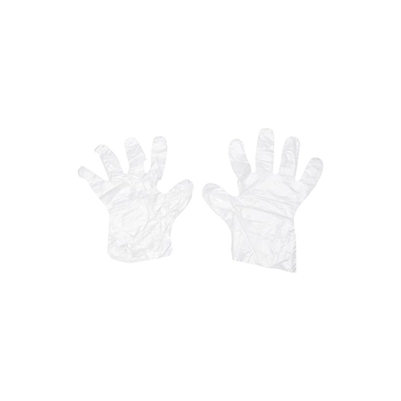 Disposable Smooth Polythene Gloves - Pack of 100 - Large