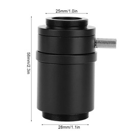 Microscope Adapter, Stereo Microscope Lens Camera Adapter with CTV Interface for Stereo Microscopes (25 mm Camera Interface Industrial Camera Interface)
