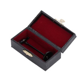 Miniature Microphone Adjustable Mini Microphone Model Mini Musical Instrument with Decoration Storage BoxBlack