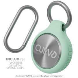 CURVD Ohrstöpsel-Clip für sichere Aufbewahrung und Reisen von Ohrstöpseln, Premium-Tragetaschen-Clip Tragbarer, wasserdichter Aluminium-Ohrstöpselhalter, langlebiger Behälter, recycelbare und