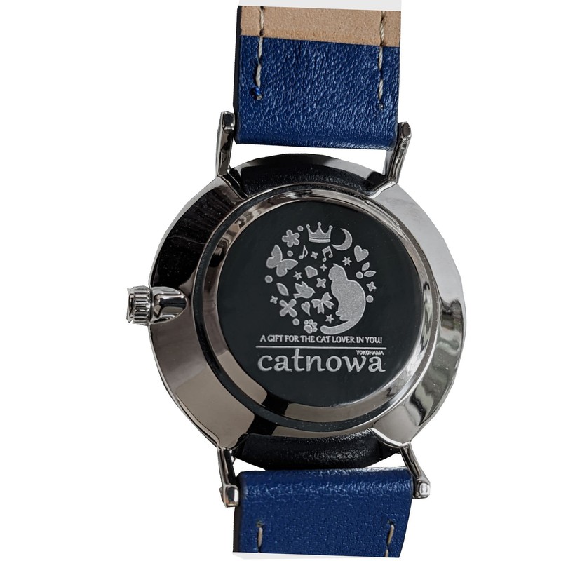 Women's Watch, Genuine Leather, Cute Cat Goods, Popular, Present, navy,