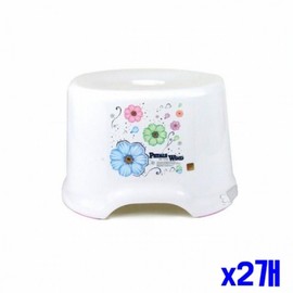 Non-slip white bathroom chair x 2 simple chair