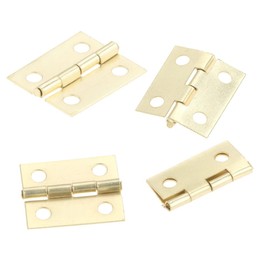 20 Pcs Small Hinges,Mini Folding Butt Hinges Antique Bronze Mini Hinges Retro Butt Hinges Metal Hinge for Wooden Jewelry Box,37x25 mm,Gold