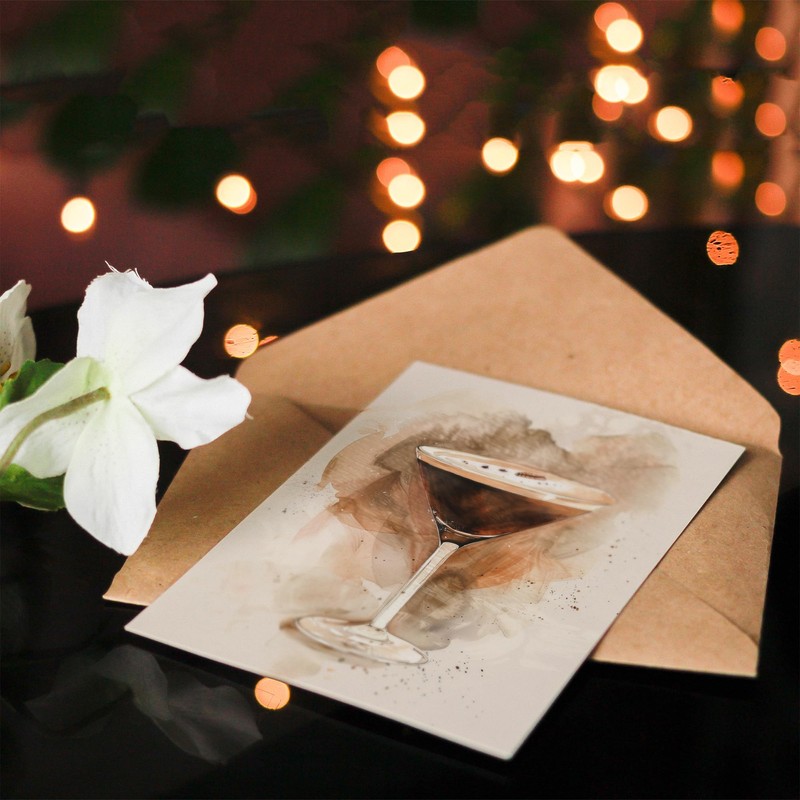 Artery8 Classic Espresso Martini Cocktail Birthday Card