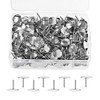 500pcs Drawing Pins, BetterJonny 9.5mm Silver Push Pins Iron Thumb
