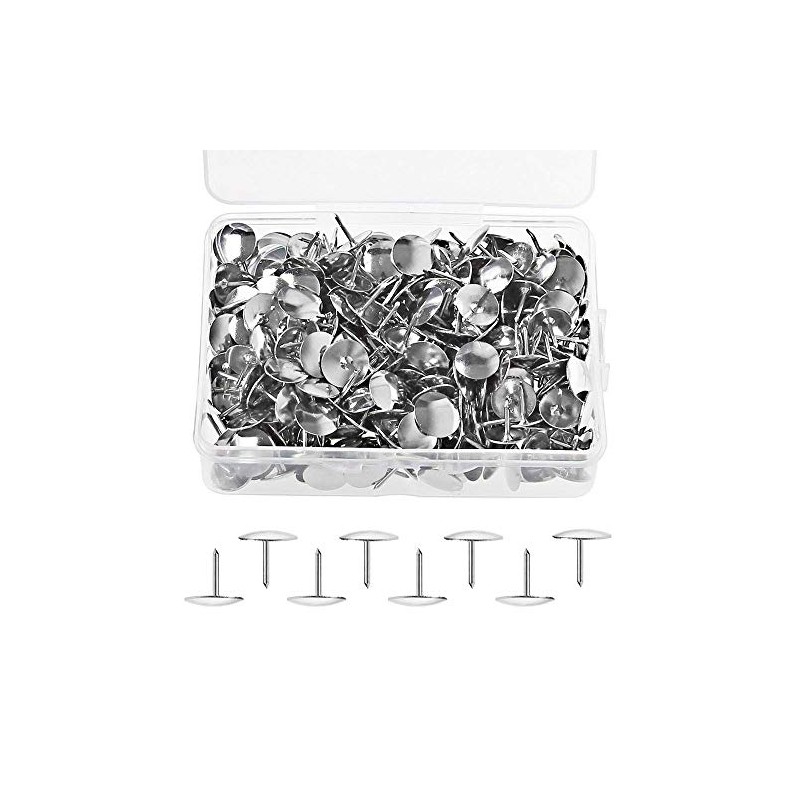500pcs Drawing Pins, BetterJonny 9.5mm Silver Push Pins Iron Thumb