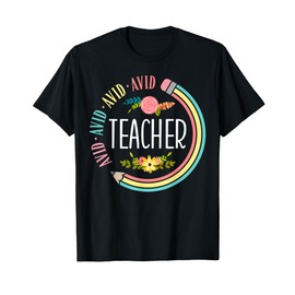 Cute Avid Teacher Appreciation Back To School T-Shirt for Men Women