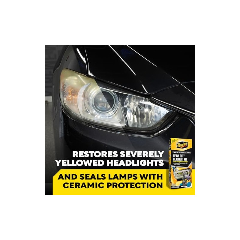Meguiar's, Quik Solutions, Kit de Restauración de Faros, G55265, 340g