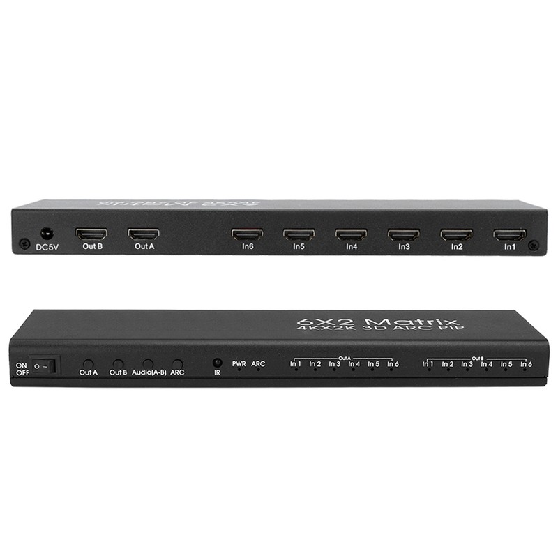 6x2 HDMI Matrix Adapter Flexible Control Support for PIP ARC