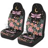 Qpednta Pink Dragonfly Automobile Seat Cover, Universal Seat Covers for Front Seat Waterproof Elastic Polyester Car Seat Protector Covers Suitable for Cars, SUV and Trucks