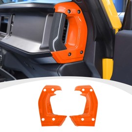 RAZPOY Center Console Side Grab Handle Cover Trim Compatible with 2021-2023 Ford Bronco Interior Accessories, Orange