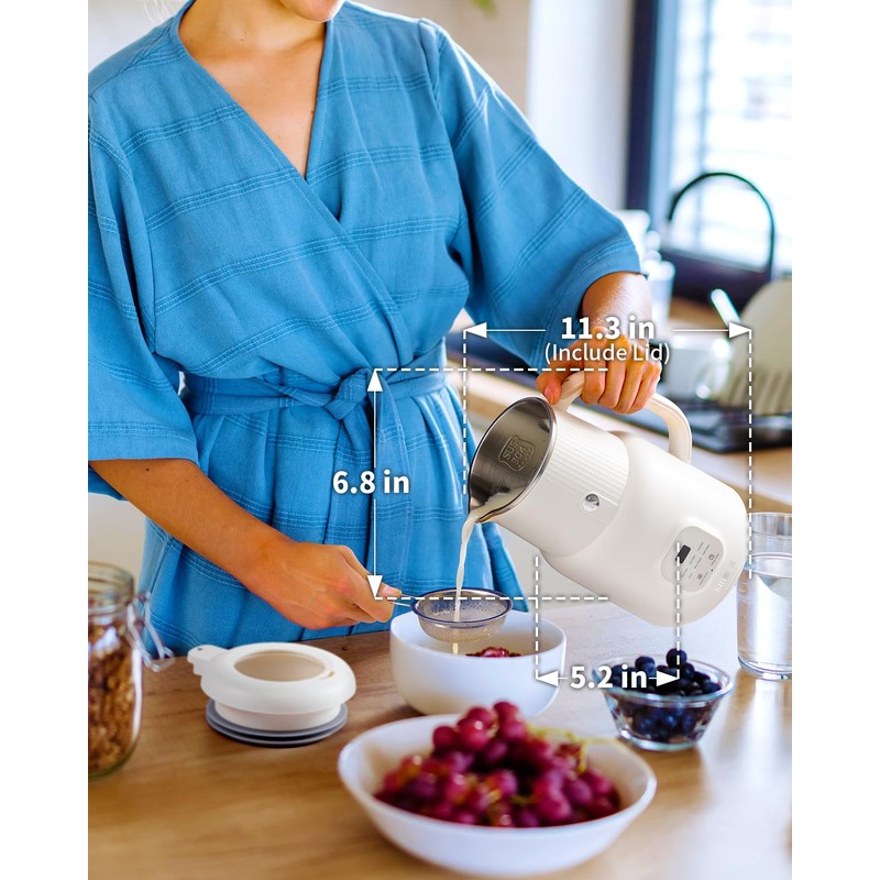 KIDISLE 6 in 1 Automatic Nut Milk Maker Blender, 20oz