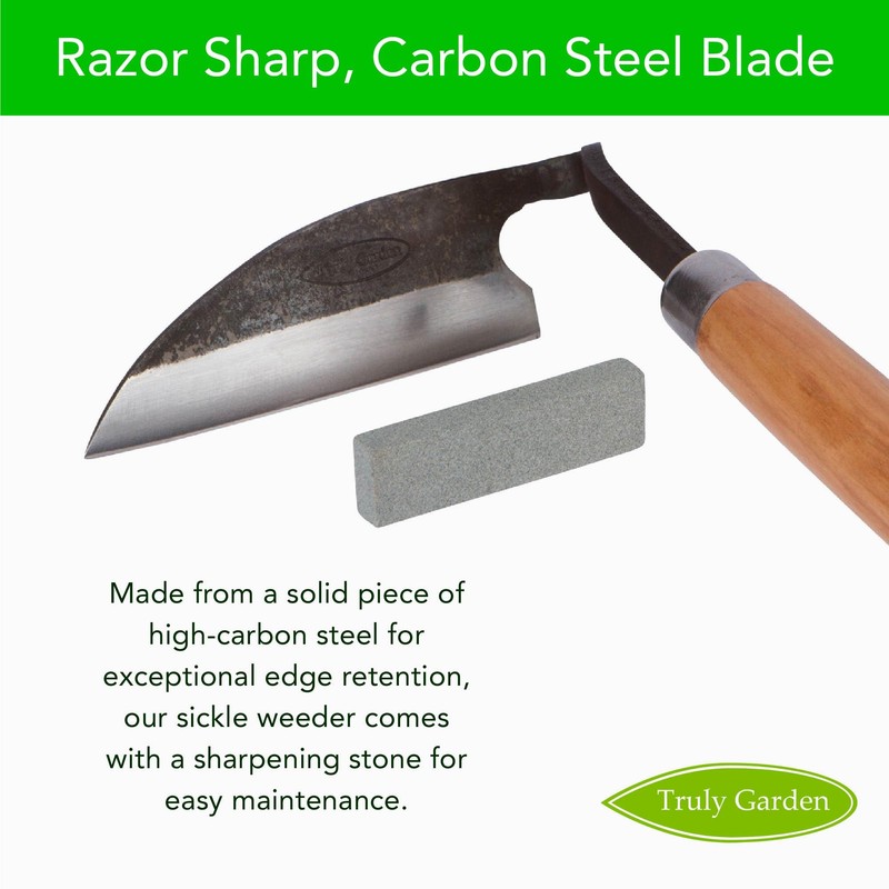 Effortless Weeding: Sharp Sickle Cuts Roots, Saves Time - with