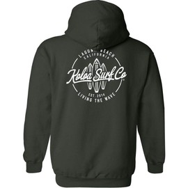 Koloa Surf Company Mens Laguna Boards Logo Pullover Hoodie - L - Forest/White
