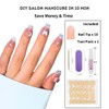 Hanakoko Handmade Press-On Nails, Floral Designs with Glitter and Pearls