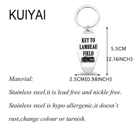 American Football Stadium Gift Packers Fan Gift Football Team Gift Game Day Gift Key To Lambeau Field Motel Keychain (CA-LambeauFieldKS)