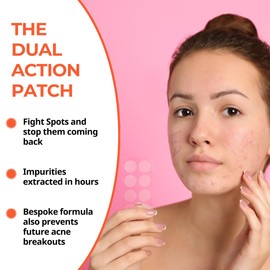 The Dual Action Patch (2 Pack) | Bespoke Formula Pimple Patches for Face to Fight Acne & Prevent Recurrence | Results After 6 Hours | Strategically Curated Ingredients | Created By Dermatologists