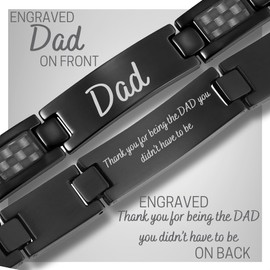 Willis Judd Bonus DAD StepDad Bracelet In Gift Box Bonus Dad Christmas Gift for Stepdad Bonus Dad Gift from Son, Stepfather Gift Ideas