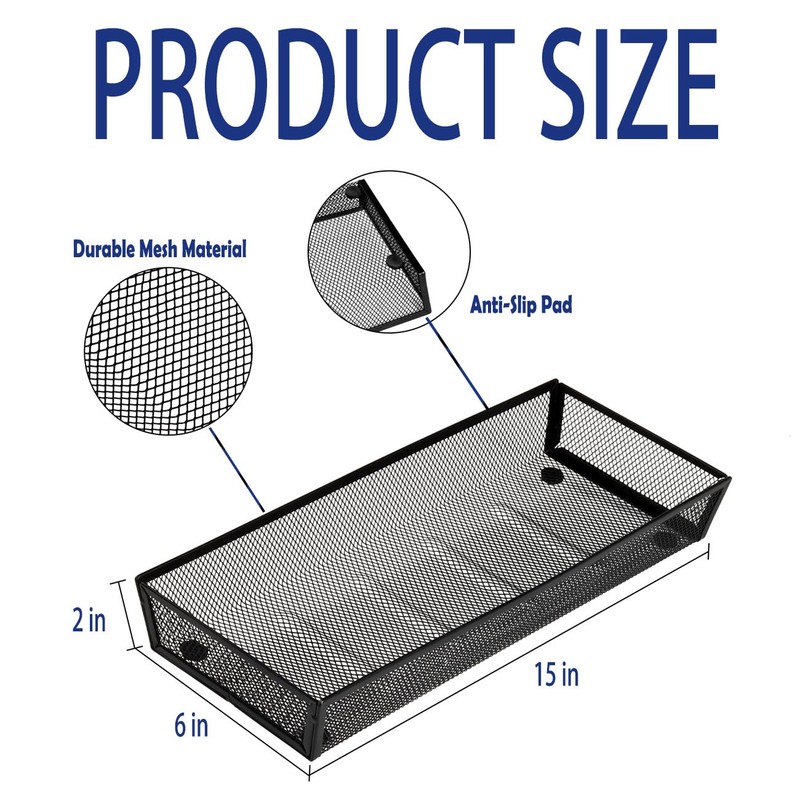 BYCY Silverware Drawer Organizer, Mesh Utensil Organizer for Kitchen Storage,