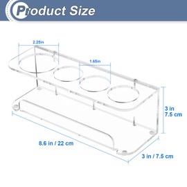Acrylic Sublimation Ink Bottle Stand Holder, Ink Bottle Storage Organizer Holds 4 Bottles, Anti-Tipping Ink Bottle Holder Compatible for EPSON, HP, Canon Ink Bottle (Clear)