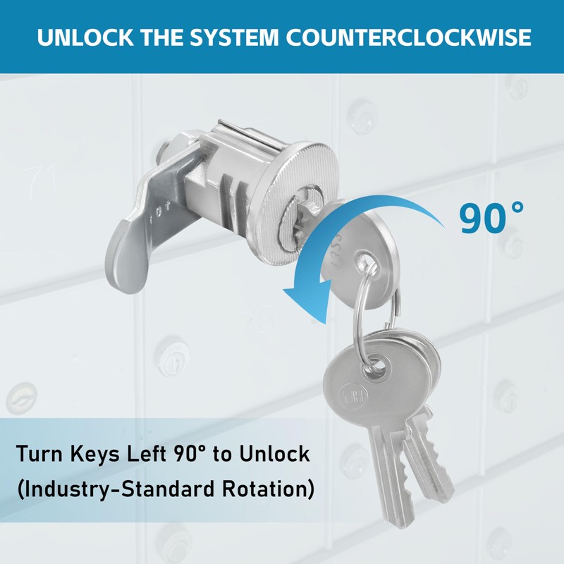 S 4140 Mailbox Lock Replacement, Multipurpose Mailbox Lock with Keys