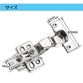 Bestgle Sliding Hinge Slide Hinge, Concealed Hinge Full Coverage, Copper Core Sliding Hinges, Hinges, Hardware with Backs, Hydraulic Hinges, Hardware, Removable, Set of 4, Fixing Screws (Full Cover)