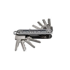 Key Organiser SCHLÜSSELWERK – Basic Work No. 1 in Elegant Gift Packaging / Key Organiser Made of Metal, Factory Size X – Suitable for Approx. 10 Keys, Can be Fitted with Keys on Both Sides, Silver,