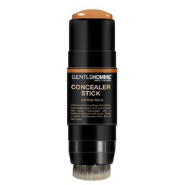 Gentlehomme - Concealer Stick - Men’s 2-in-1 Concealer & Brush - For Blemishes, Dark Circles, Scars, Acne & Uneven Skin Tones - Natural Finish - All Skin Types - Vegan - Extra Rich - 1 Stick
