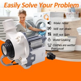290D1201G002 24052019 Washer Drain Pump Motor Replaces B30-3A02 B30-3A01 Fit for GE Washer GTW PTW HTW Series GTW220ACK6WW GTW330ASK1WW GTW330ASK3WW GTW335ASN1WW GTW330ASK2WW GTW460ASJ4WW