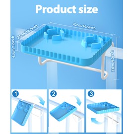 Pool Bar Side Bar Swim Up Bar. Designed for Above-Ground Round Pools.Portable Poolside Bar Patio Poolside Table.Blue