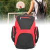Basketball Backpack Black Red Multifunctional Large Capacity with Multiple Storage