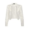 Bolerose formal satin long sleeve Bolero jacket - off-white, size: